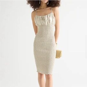 J Crew smocked tie dress